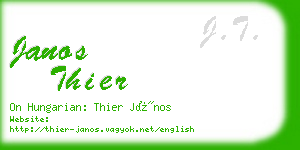 janos thier business card